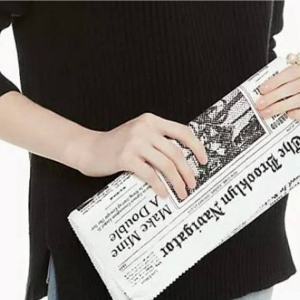 Kate Spade Ritzy Glitzy Newspaper Clutch (RARE!)